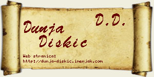 Dunja Diskić vizit kartica